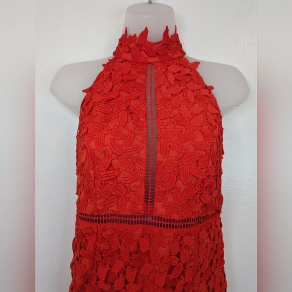 Bardot Gardencore Tomato Coquette Girl Feminine Coastal Beachy Chic Dress 6 - Picture 4 of 9